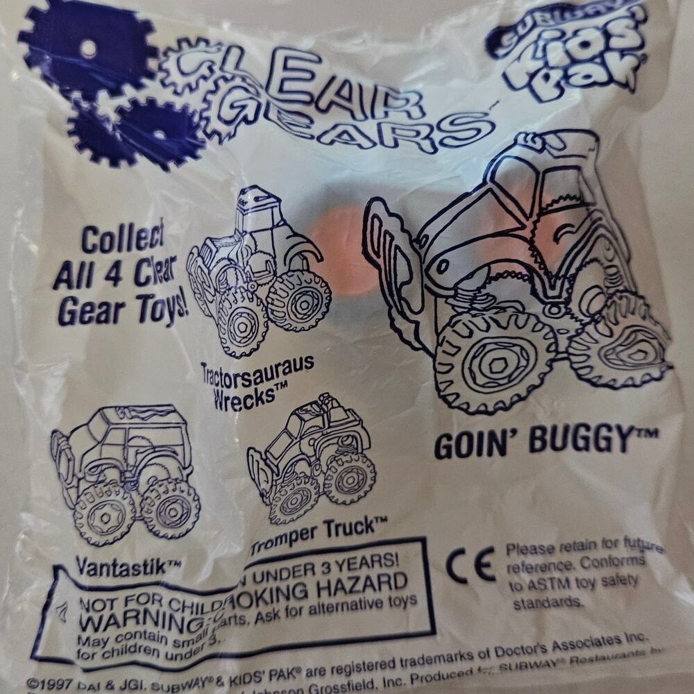 1997 Subway Clear Gears Goin Buggy New in Package